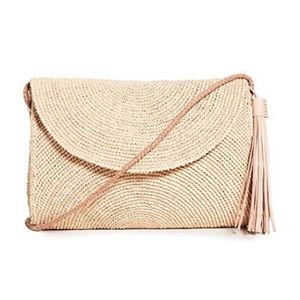 NWT Mar y Sol Leah Raffia Crossbody/Shoulder Natural Woven Bag